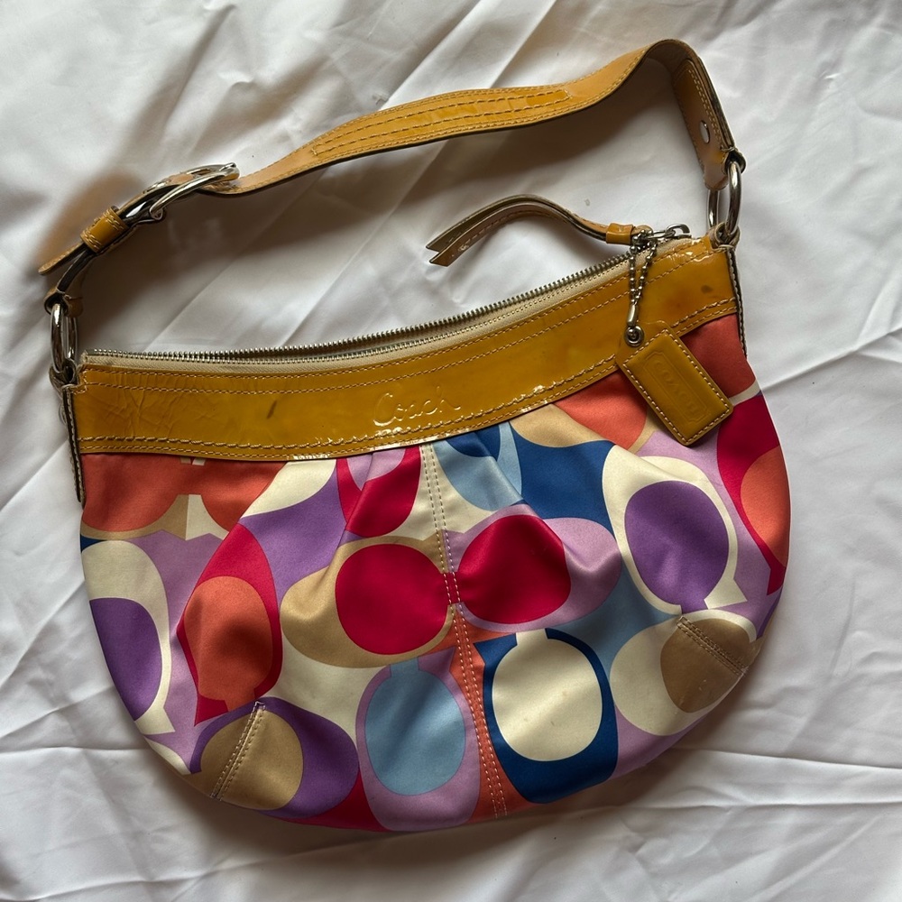 Vintage Coach Multicolor Shoulder Bag